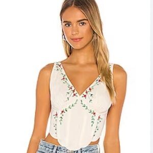 NWT LPA embroidered corset top